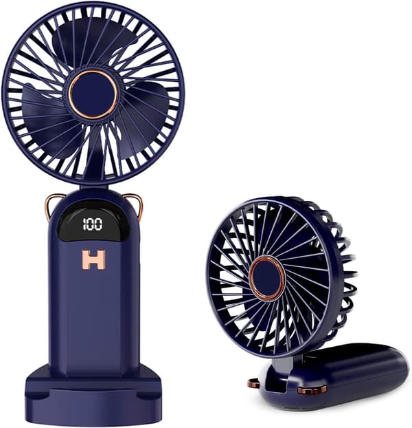 Mini bærbar ventilator – Mørkeblå