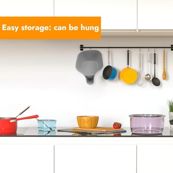 Multifunctional Drain Basket (21*15*11 cm) Silicone Pasta Strainer, High Temperature Resistance - Sink Basket