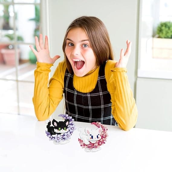 Kat byggeklodser, 3D miniature kattefigur byggesæt