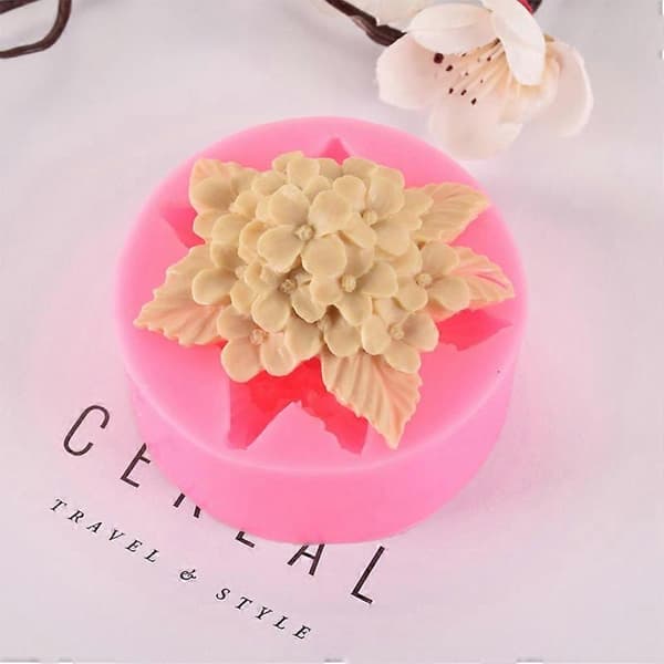 3D Blomster Silikone Fondantform Bageform Chokolade Dessert Bageplade Non-stick Bryllup Lys Sæbeformbakke Clove