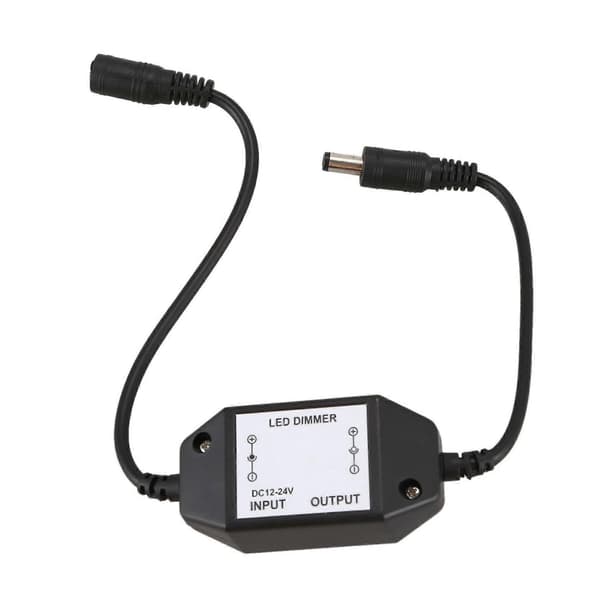 5X 12V / 24V 6A LED lysdæmper controller Juster lysstyrke for nem farve klar, sort Black