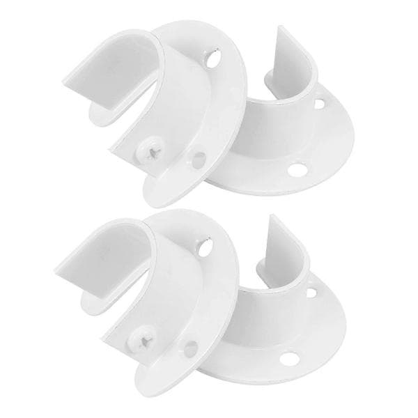 4st 32mm Stångfäste för Garderobsstång & Gardinstångsstöd 5.80X5.30X2.20CM Blanc