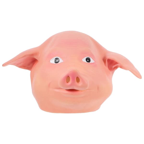 Grisemaske til Halloween som fotorekvisitt, beige maske