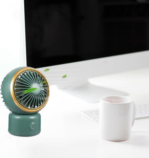 Lille bærbar automatisk øjenventilator, grøn
