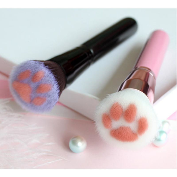 Søde makeupbørster med kattepote til kosmetik