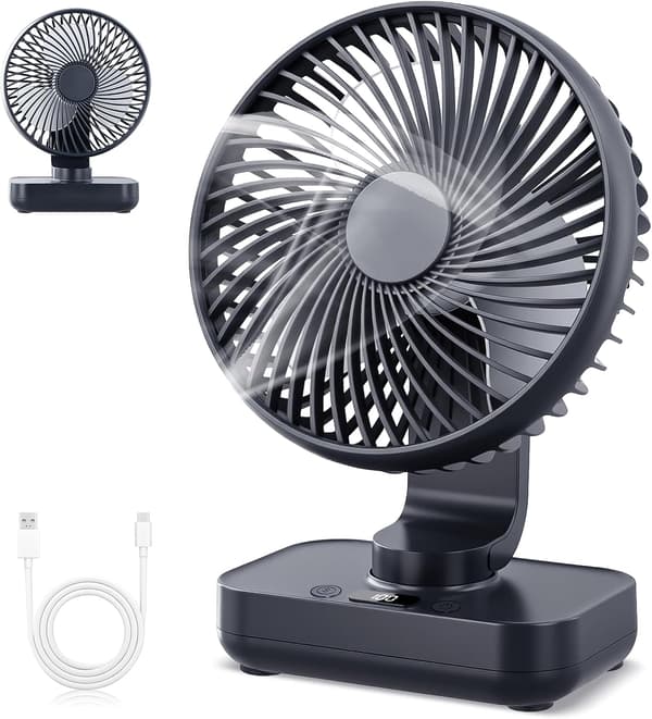 Mini hiljainen pöytätuuletin (musta)
