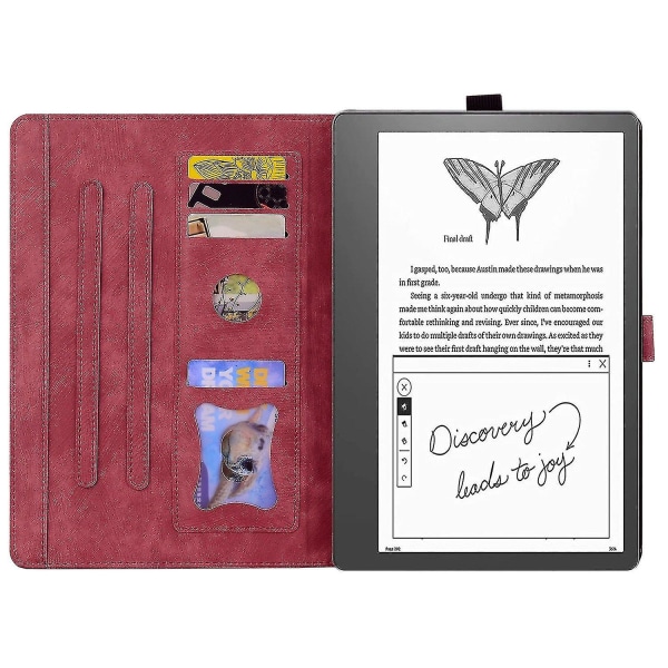 Sakura Cat case Amazon Kindle Scribelle 10.2 2022 Red