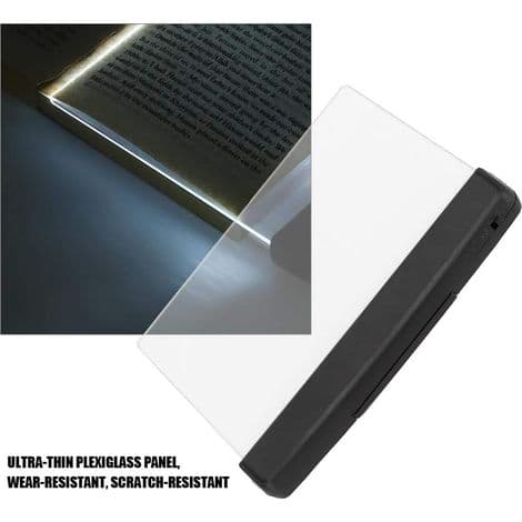 Bærbar LED-leselampe, kreativ flatpanel-leselampe til soverommet