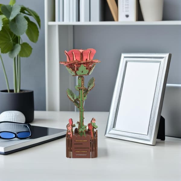 Træblomsterpuslespil, DIY rosenbuket