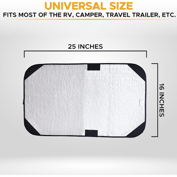 RV dør- og vindusskjerm (40,6 x 63,5 cm) | Tilhenger RV vindusdeksel for total UV-beskyttelse