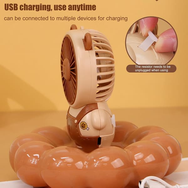 Bærbar ventilator, USB-ventilator, 7 x 4 x 11 cm, lille bærbar køleenhed