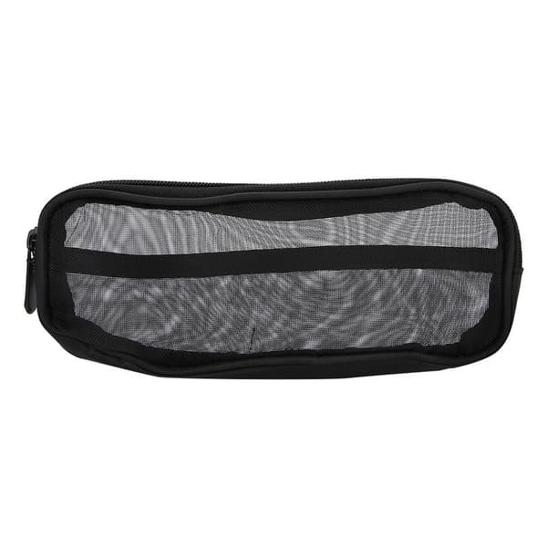 Bærbar Makeupbørste Taske i Nylon med Lynlås, Kosmetiktaske, Sort