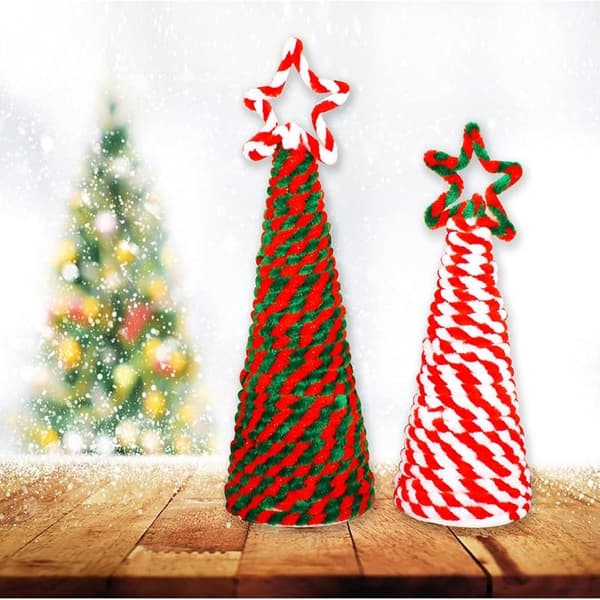 100-pack Christmas Pipe Cleaners Craft Pipe Cleaners Glitter Chenille Stems Creative Art Chenille Stems