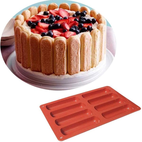 2 st Kex Silikonform, Rektangulära Silikonformar, Chokladkex Silikonform, för Bröd, Tårta, Energikakor