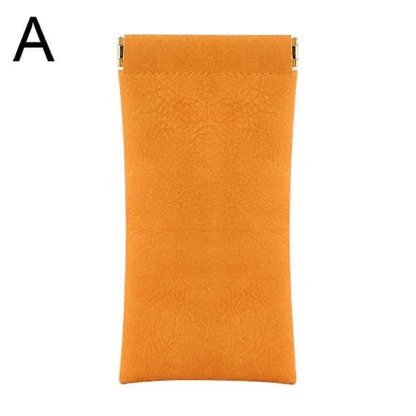 Suusta napsahtavat aurinkolasit silmälasit nahkainen lasikotelo pussi pehmeä tasku.- >< blue 9*18cm