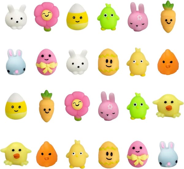 24 ST Påske Mochi Squishy Legetøj Stressaflastning Squishies
