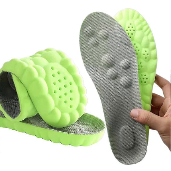 Stepper-indlægssåler til mænd og kvinder, 2026 4D Memory Foam Cloud-indlægssåler, opgraderet 4344 White4