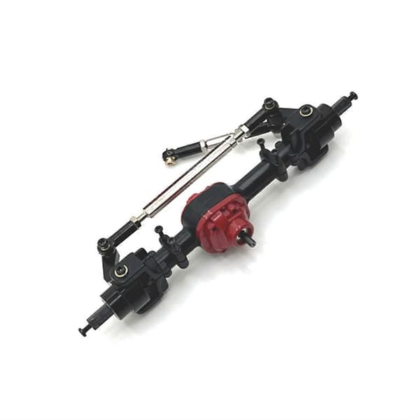 For- og bagakselmontering til MNMODEL 1/12 MN82 LC79 MN78 RC-bil, sort Noir