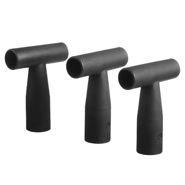 3 stk spade T-håndtak Plast erstatningshåndtak Spade Håndbeskyttelseshåndtak for hagespade Snøskuffe Graverive Black  Gray