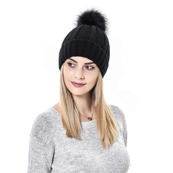 Dam Vinter Stickad Mössa Mjuk Andningsbar Elastisk Stickad Mössa för Shopping Dejting 4 Wine Red