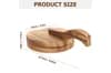 Wooden Dough Press for Dumplings, Hand Press Dough Roller for Kitchen Cooking 12CM