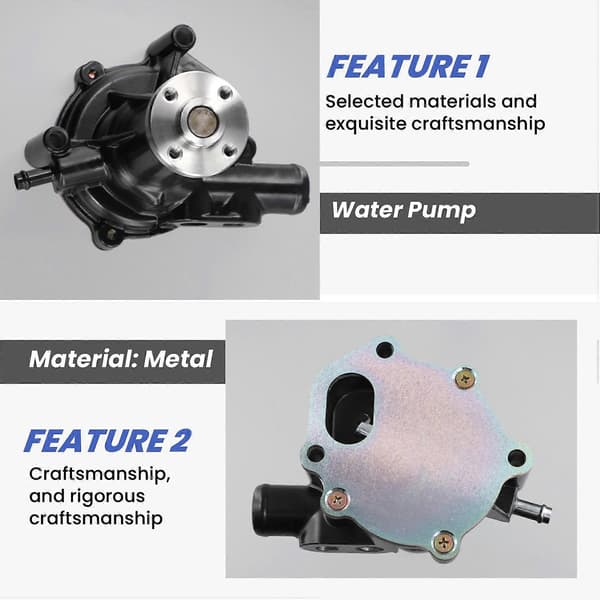 129002-42004 YM129002-42004 Vattenpump för YANMAR 4D84 4TNE88 Motor Noir