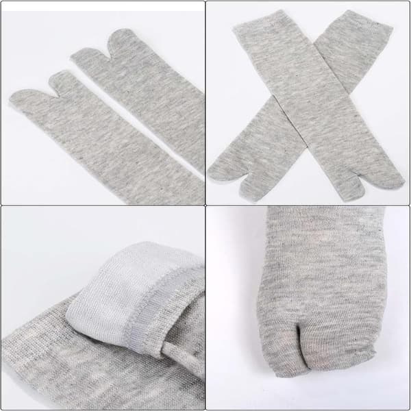 6 par unisex tabi flip flop strumpor geta strumpor bomull split toe tabi strumpor elastiska för kvinnor och män, flerfärgade