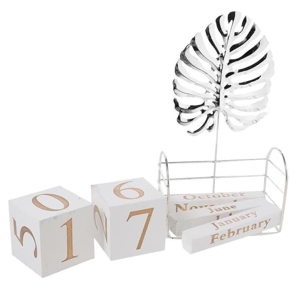 Blockkalender Träkalender Evighetskalender Skrivbordskalender Kreativ Kalender