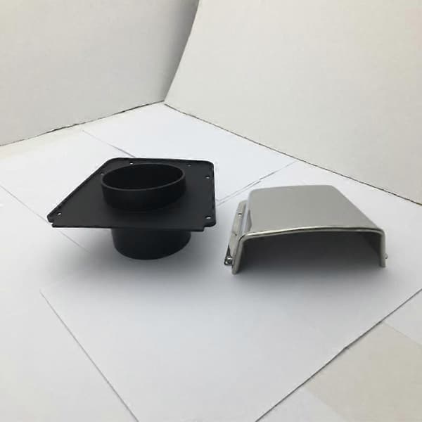 1 stk ventil med nylonbase, marin rustfritt stål 304 topp for båt- og yachtutstyr Silver&black
