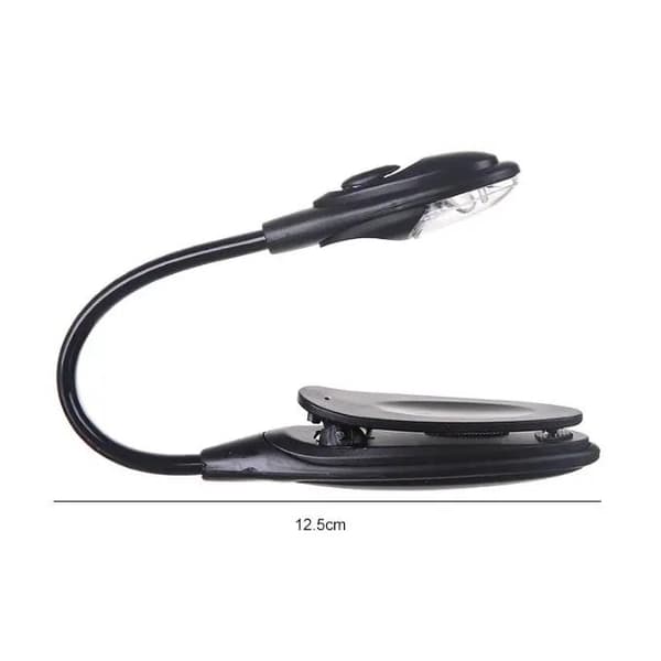Read with ease with our book light - Reading lamp with LED and clip Black black
