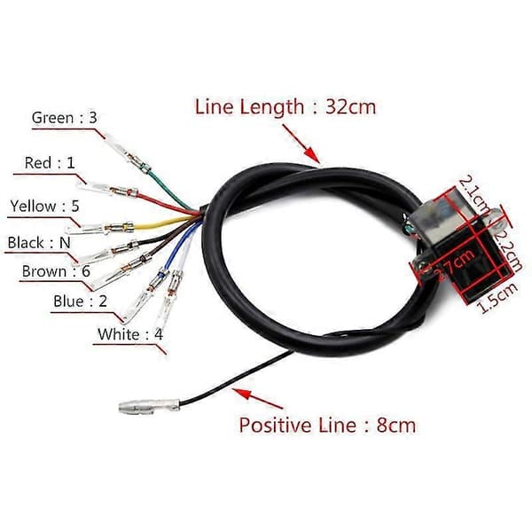 12V universell LED digital girindikator motorsykkel display girposisjonssensor vanntett displayinstrument