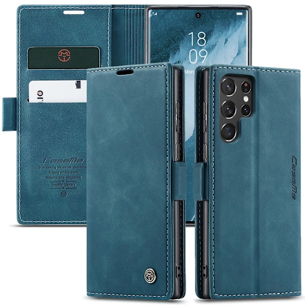 Ledertelefonveske med kobberspenne for Samsung Galaxy A52 5G Green