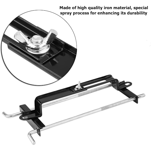 Batteriholder til bil, standard batteribeslag med stænger og bolte, justerbar højde tværbjælke batteribeslag holder(23CM)