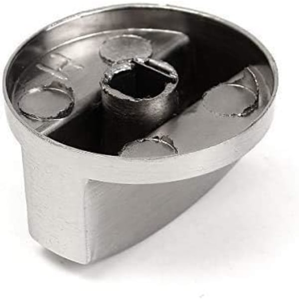 4 stk. Universal sølv gaskomfur knapper komfur ovn kogeplade kontrolkontakt (6MM 90°)