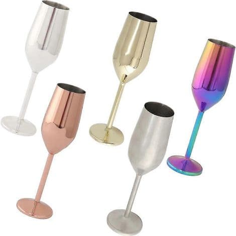Champagneglas i rostfritt stål