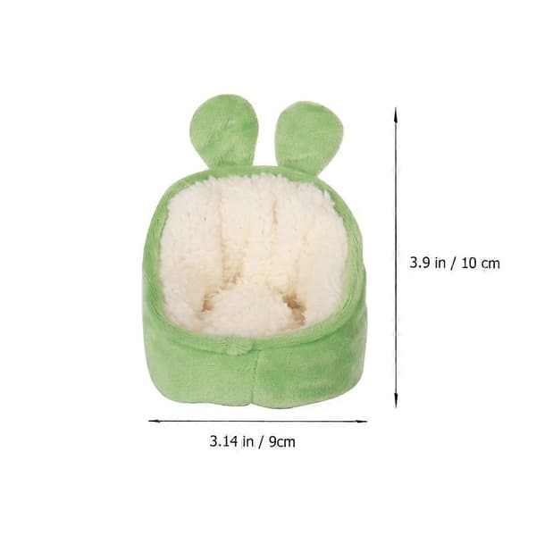 Kæledyrsseng Plys Hamster Rede til Vintervarme Green 9X9X10CM