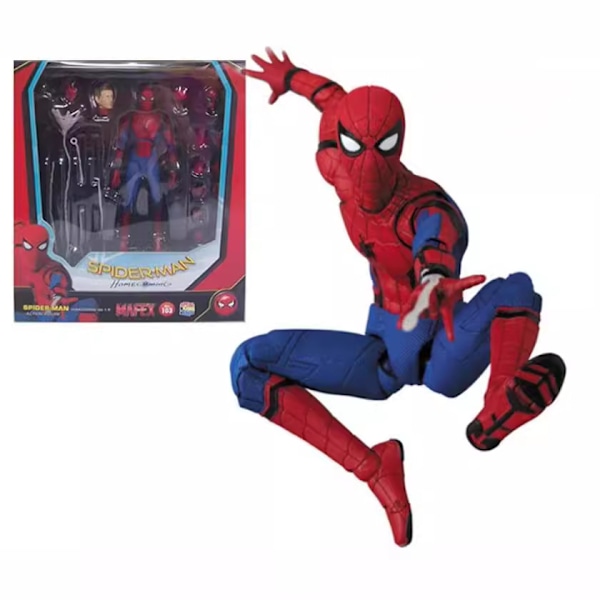 MAF103 amazing spider-man's hand-made hero returns Peter Parker's joint movable toy doll model male Spider-Man [with bracket]