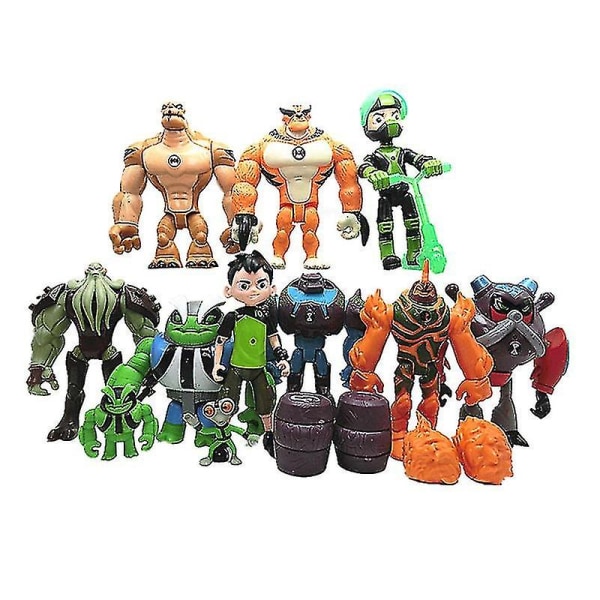 8 stk/sæt Legetøjssamling Gave Dukke Model Dekoration Ben 10 Legetøj Protector Of Earth Action Figurer