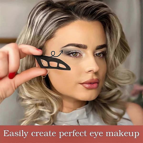 Återanvändbar ögonskuggsstencil och eyelinerguide för exakt sminkapplicering, 2-pack underögonsskyddsmall
