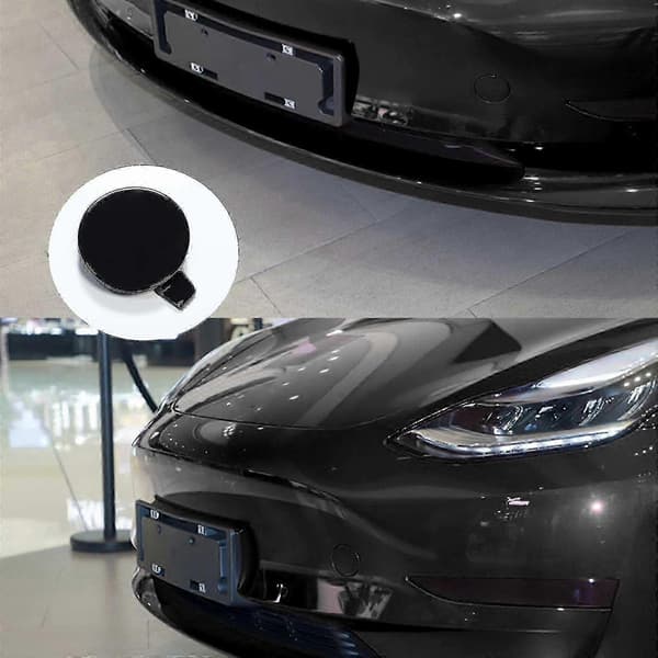 Udskiftningsfrontdæksel til Tesla Model 3, sort trækkrogkappe red