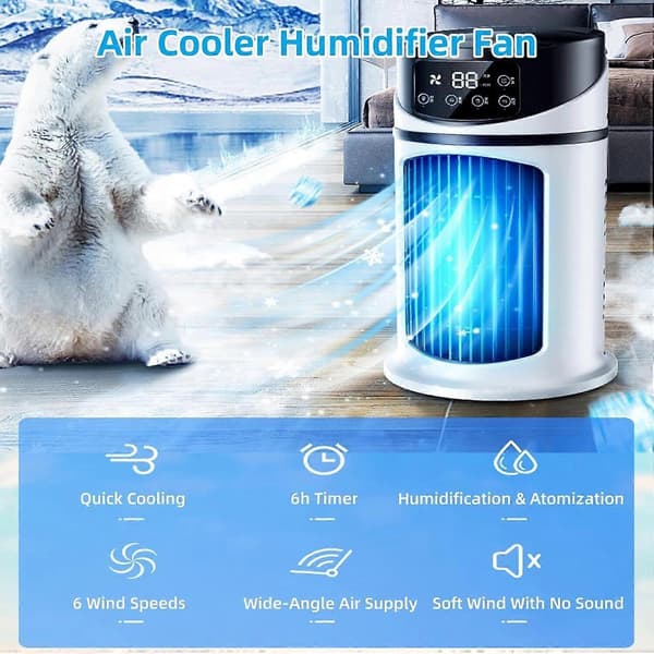 Protec Air Ac, 2025 Opgraderet Protec Air Bærbar Aircondition Ventilator