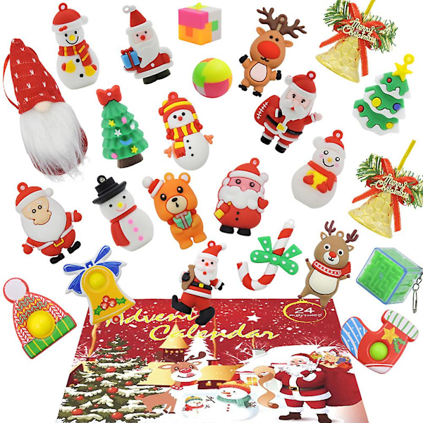 24 Dagers Julekalender Gaveeske Anti Stress Relief Fidget Kids Gave A