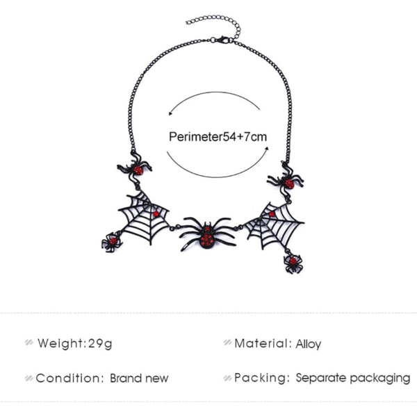 Halloween-lepakko-hämähäkinverkko-choker-kaulakorut goottilainen kauluskaulakoru riipusketju korut naisille ja tytöille