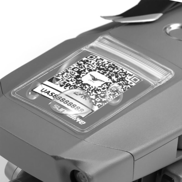 5 st QR Code Drone Vattentät väska kompatibel med DJI Mavic 2 Mavic Pro Mavic Air Phantom Series Inspire Series Q500 Parrot Drones, modell: Transparent