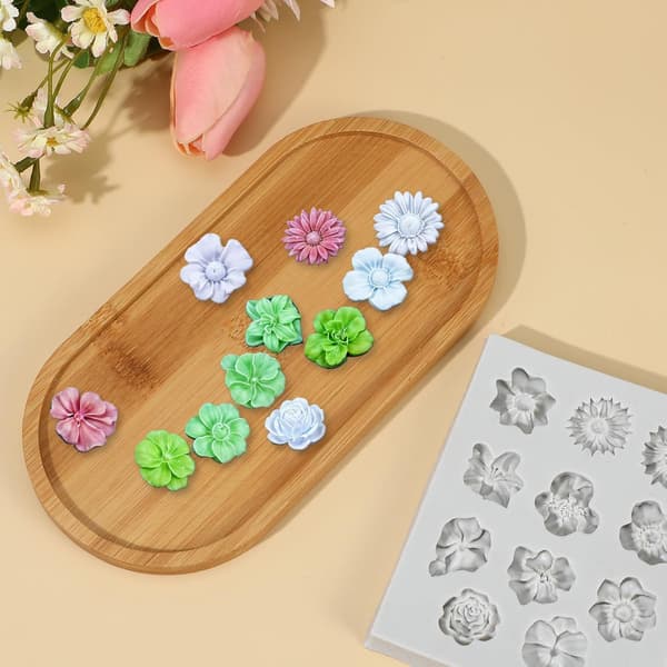 3D silikonform för blommor, blomformad bakform
