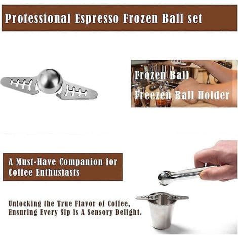 Isbolde til espresso, bruges til at køle kaffe, lavet af rustfrit stål, isbolde/kapsler