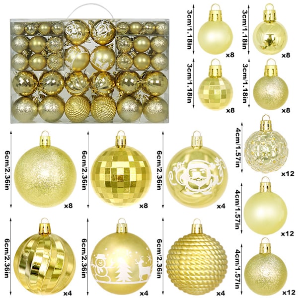 100 stk Julekuler (gull)