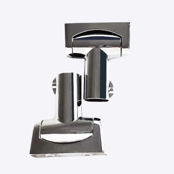Baderomsorganisatorer 25 mm buet dusjstang 360 svingbare sinklegering rustfri monteringssystemer Silver