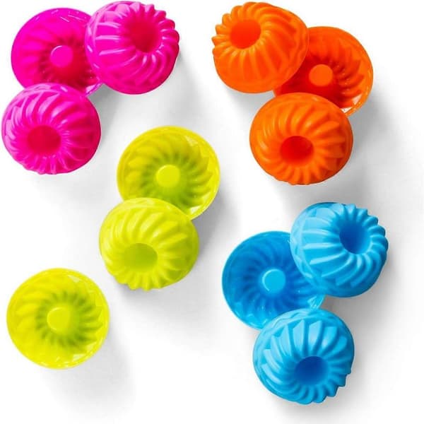 16-pak silikone muffinsforme, genanvendelige non-stick bageforme til kager og desserter