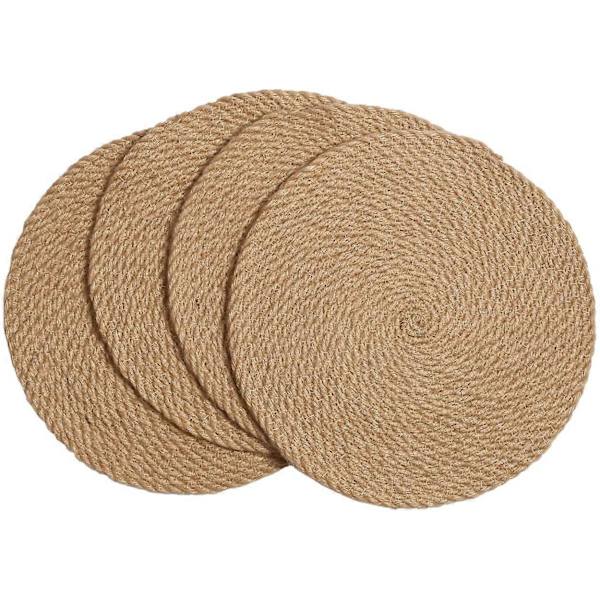 Runde jute-spisebrikker